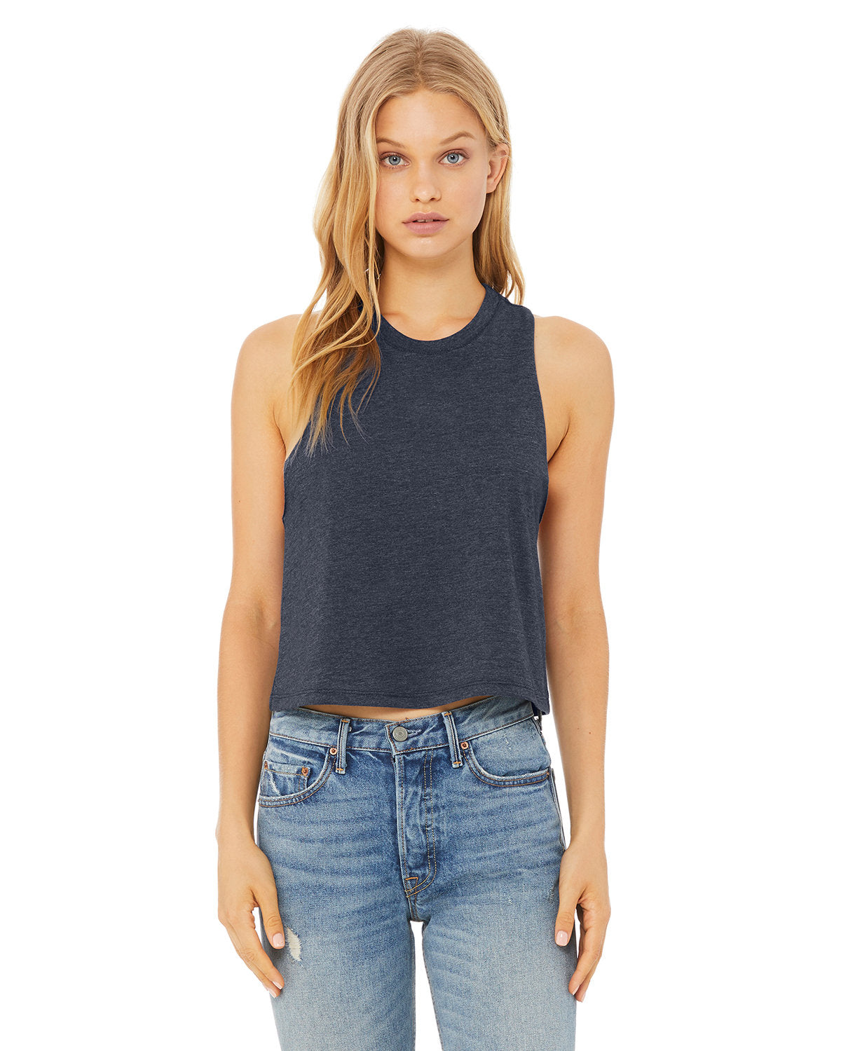 🌸BELLA + CANVAS Ladies' Racerback Cropped Tank www.ebfakestore.com