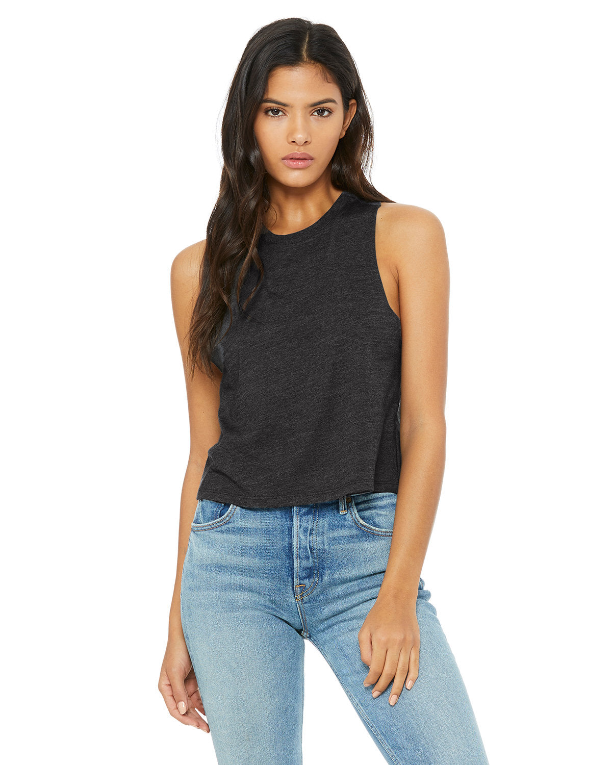 🌸BELLA + CANVAS Ladies' Racerback Cropped Tank www.ebfakestore.com