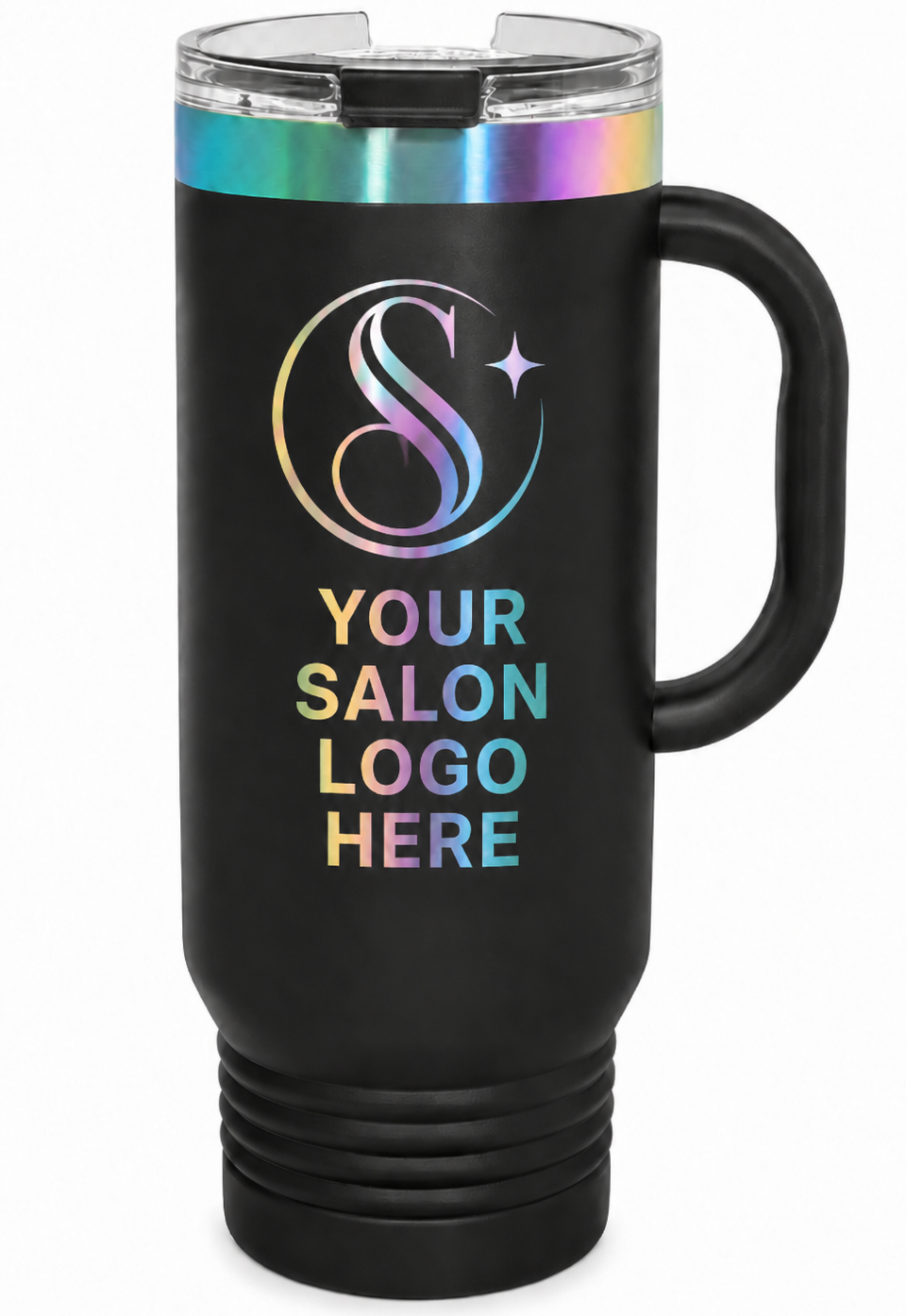 Polar Camel 40oz PRISM Travel Mug with Handle & Straw | Custom Laser Engraved