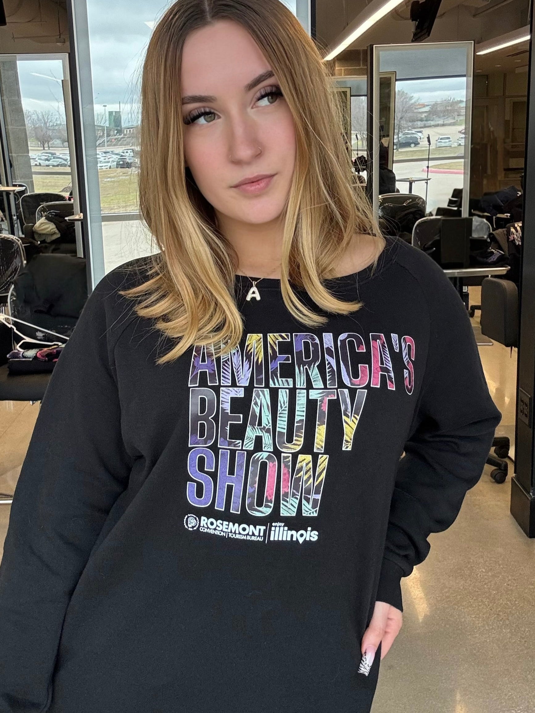 America's Beauty Show Flower🌸 Limited Edition Sabrina Neckline Sweatshirt