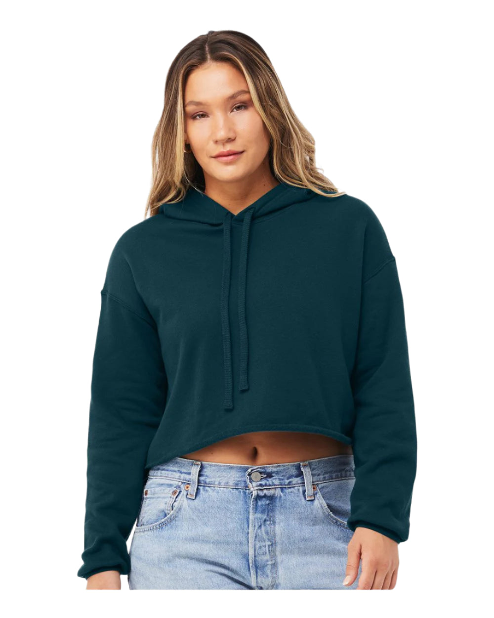 🌸BELLA + CANVAS Ladies' Crop Fleece Hoodie The Branded Salon