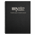 8 1/2" x 11" Black Lazerburst Spiral Notebook-Lasers to Silver