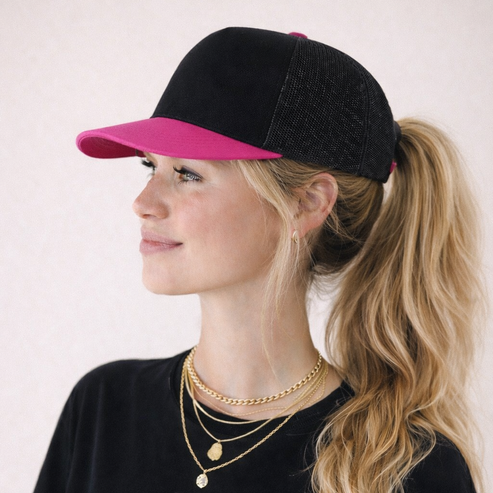 The Branded Salon™ Peek-A-Boo Pony Hat