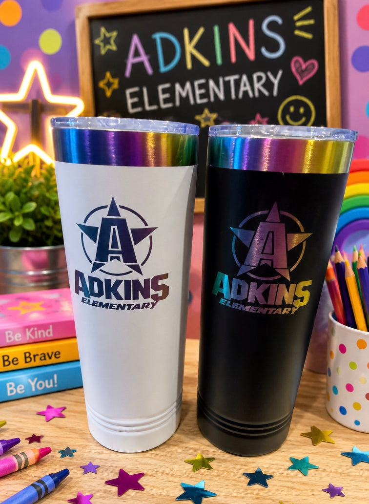 Adkins Skinny 20oz Tumbler Star Logo