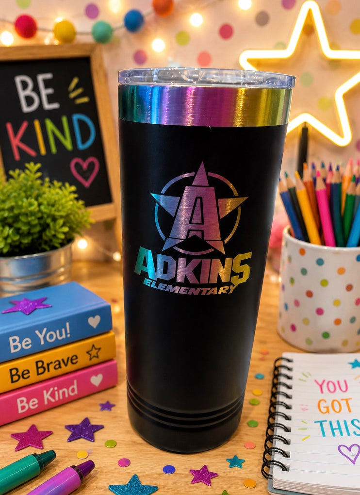 Adkins Skinny 20oz Tumbler Star Logo