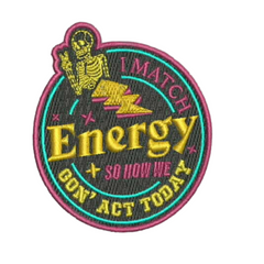 I Match Energy Iron On Patch