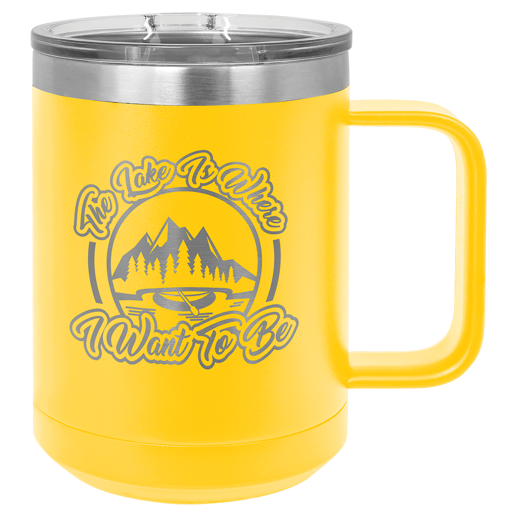Custom Laser Engraved 15oz Coffee Mug by Polar Camel