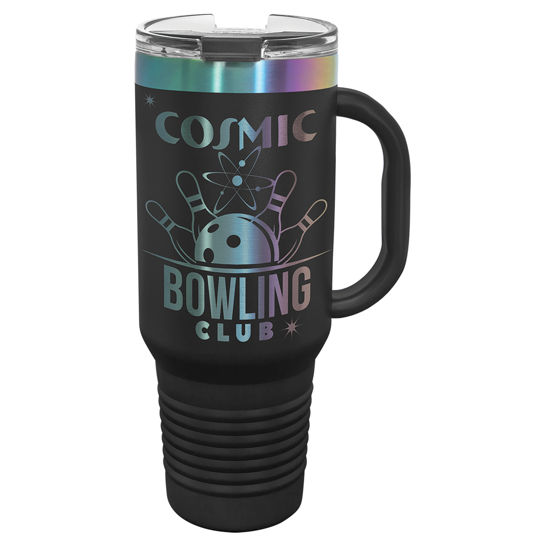 Polar Camel 40oz PRISM Travel Mug with Handle & Straw | Custom Laser Engraved