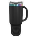 Polar Camel 40oz PRISM Travel Mug with Handle & Straw | Custom Laser Engraved