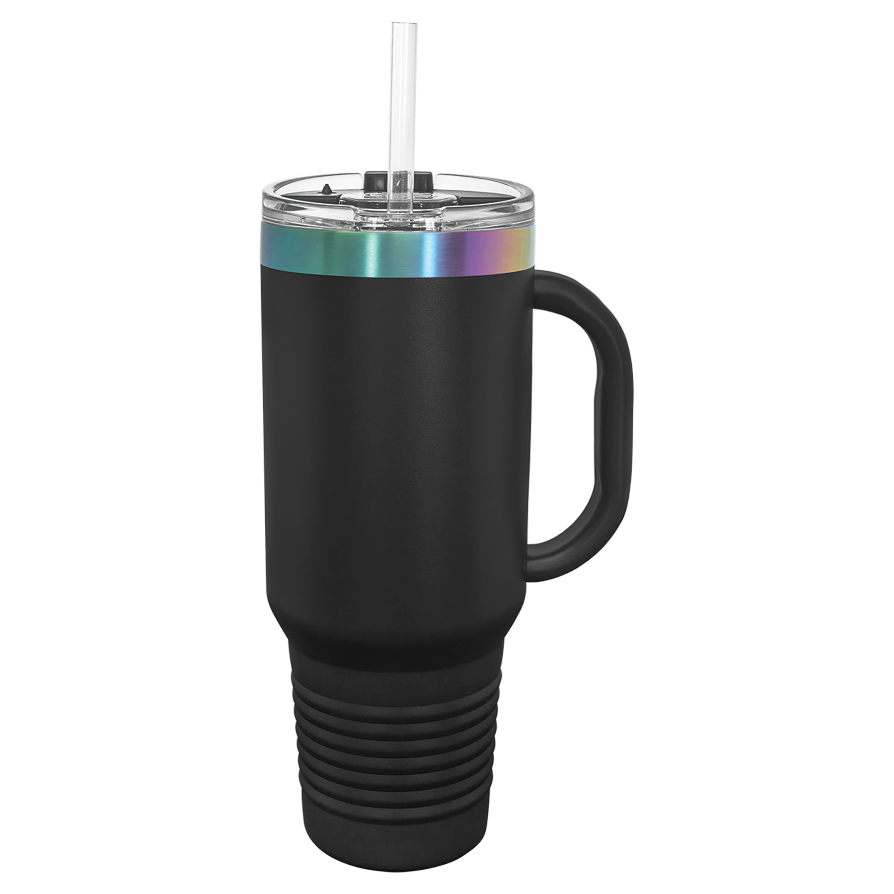 Polar Camel 40oz PRISM Travel Mug with Handle & Straw | Custom Laser Engraved
