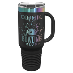 Polar Camel 40oz PRISM Travel Mug with Handle & Straw | Custom Laser Engraved