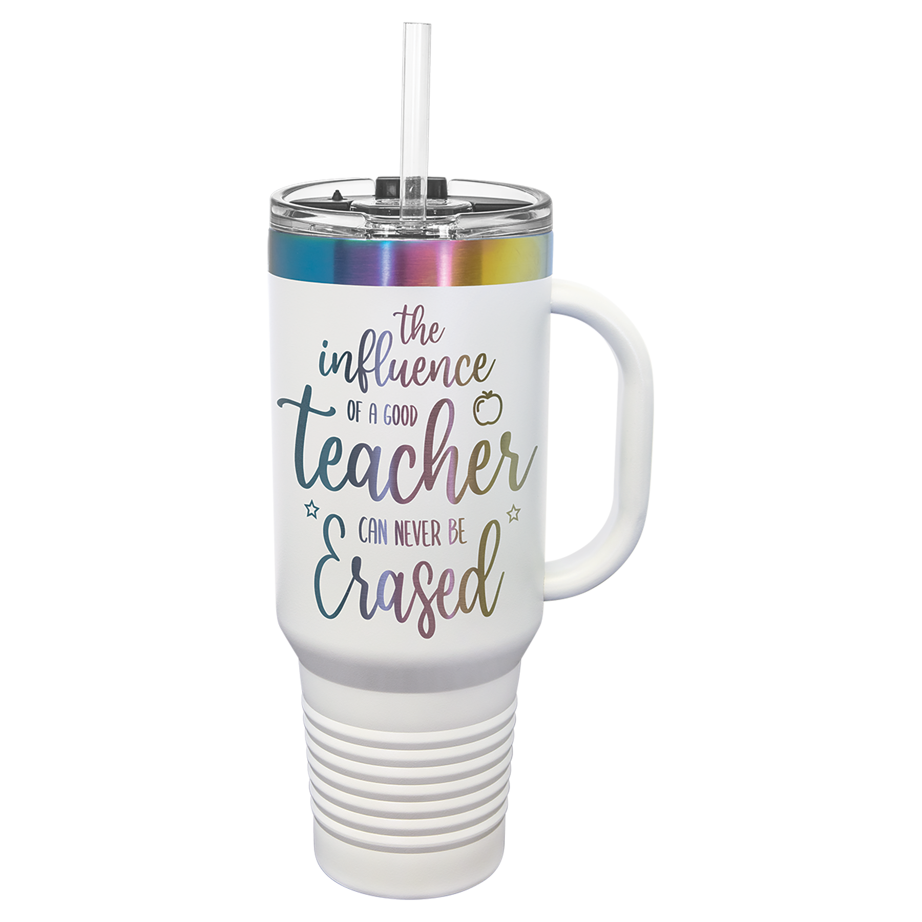 Polar Camel 40oz PRISM Travel Mug with Handle & Straw | Custom Laser Engraved