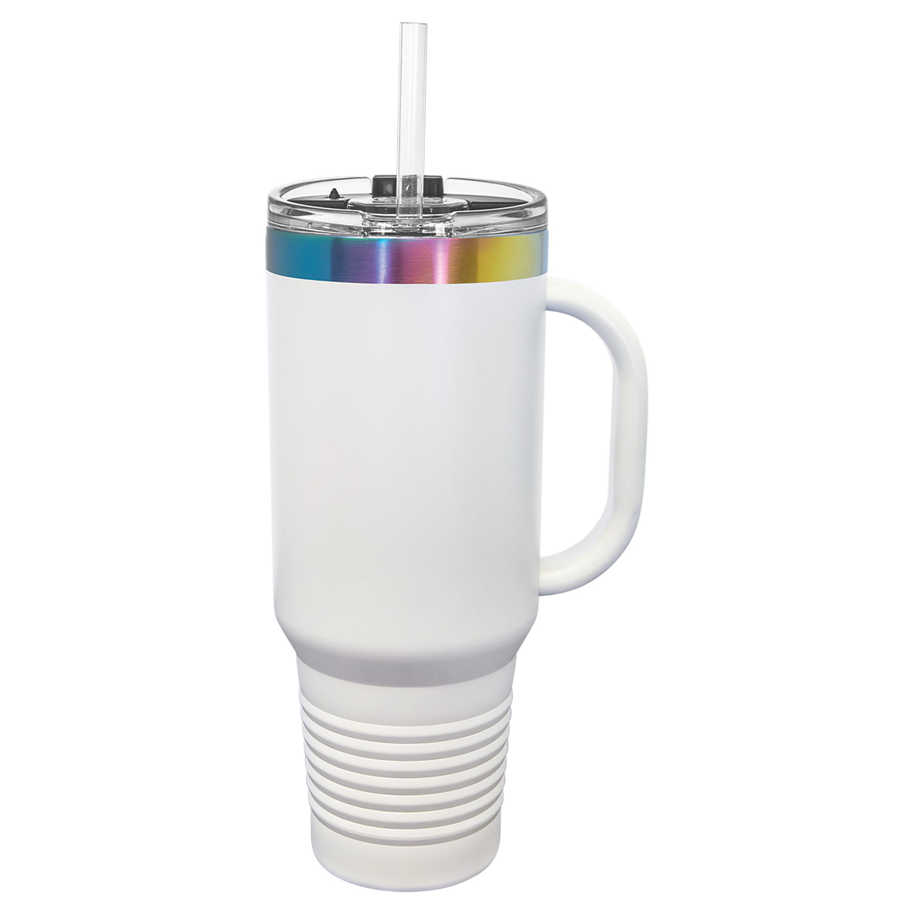 Polar Camel 40oz PRISM Travel Mug with Handle & Straw | Custom Laser Engraved