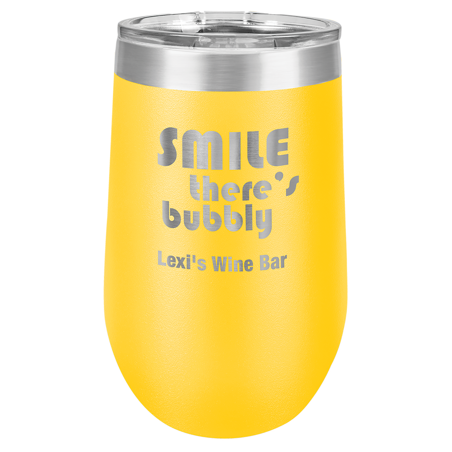Custom Laser Engraved 16 oz Stemless Wine Glass by Polar Camel