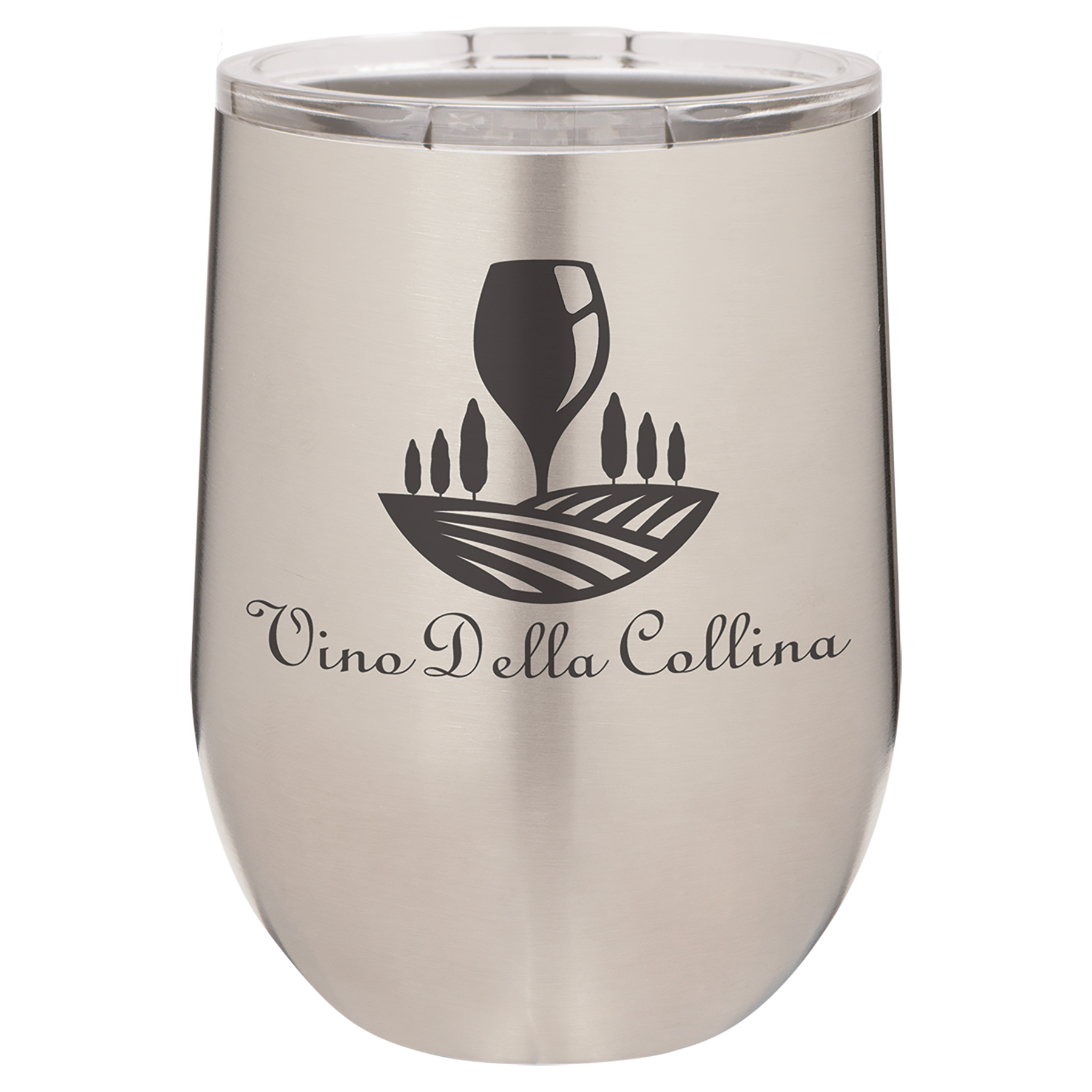 Custom Laser Engraved 12 oz Stemless Wine Glass by Polar Camel