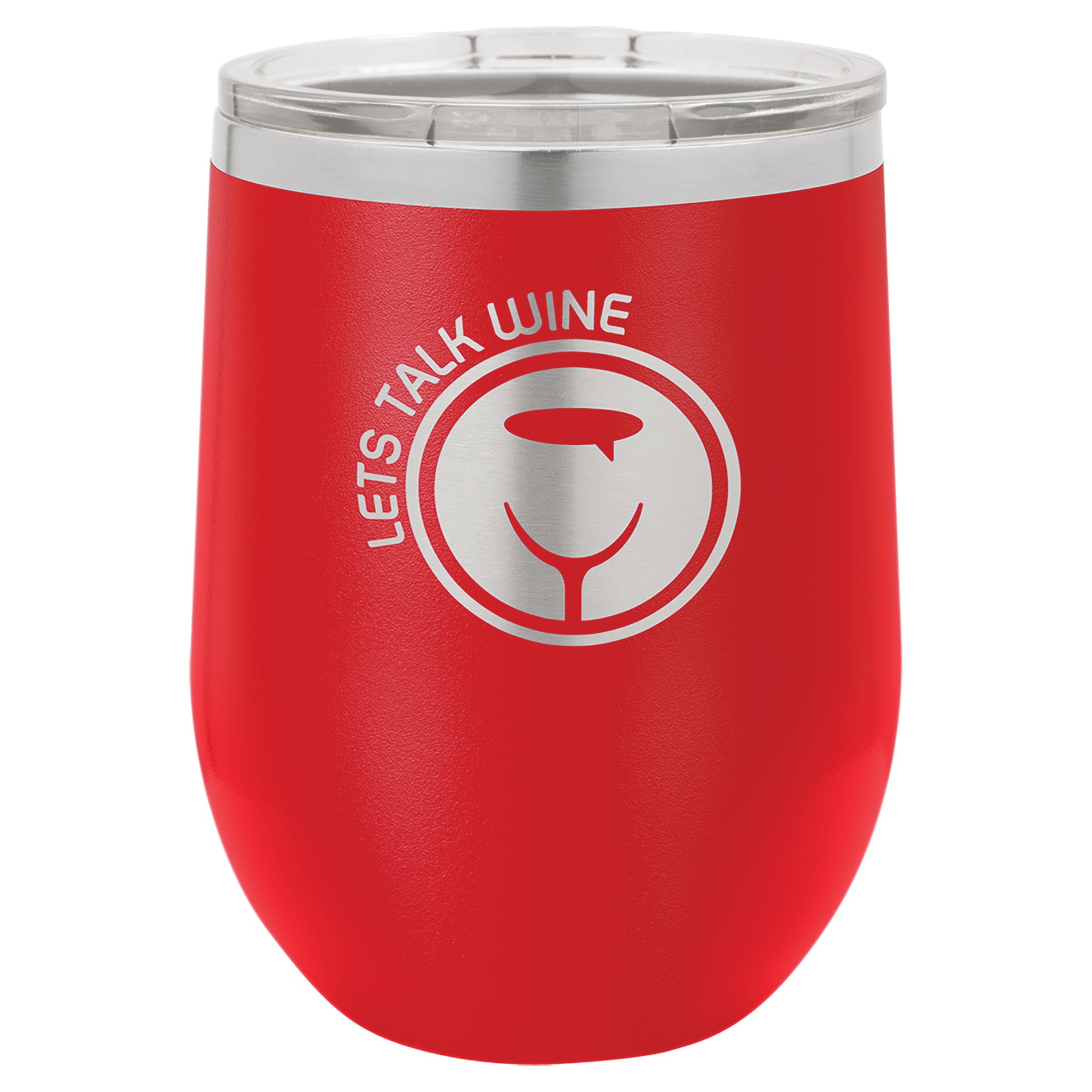 Custom Laser Engraved 12 oz Stemless Wine Glass by Polar Camel