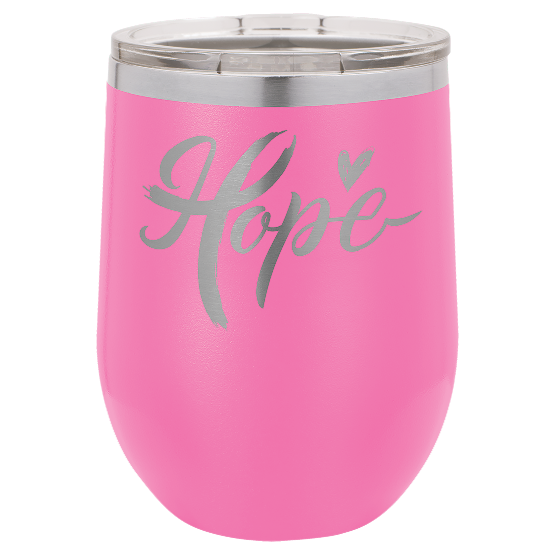 Custom Laser Engraved 12 oz Stemless Wine Glass by Polar Camel