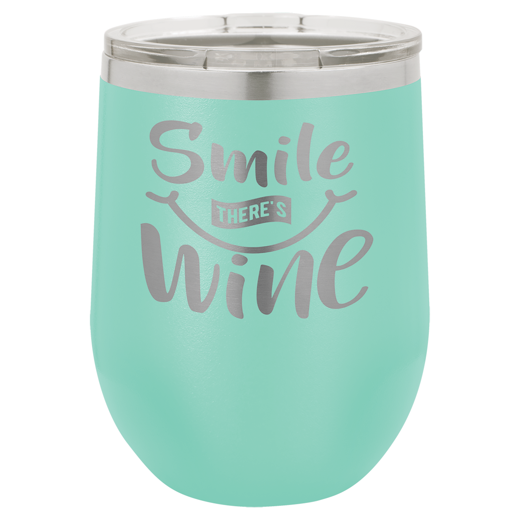 Custom Laser Engraved 12 oz Stemless Wine Glass by Polar Camel
