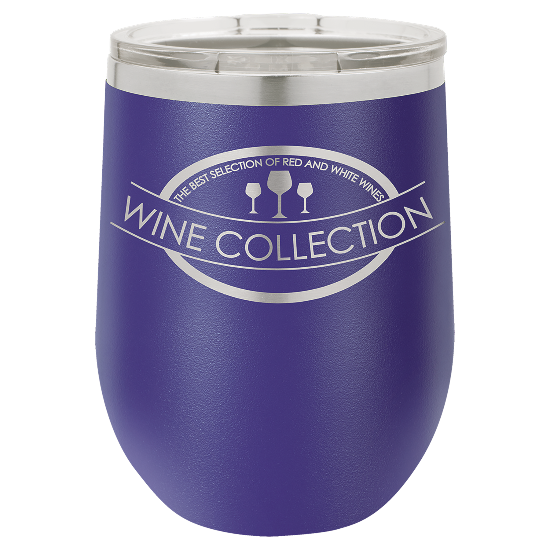 Custom Laser Engraved 12 oz Stemless Wine Glass by Polar Camel