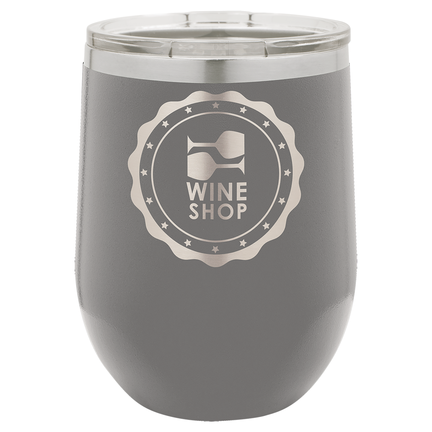 Custom Laser Engraved 12 oz Stemless Wine Glass by Polar Camel