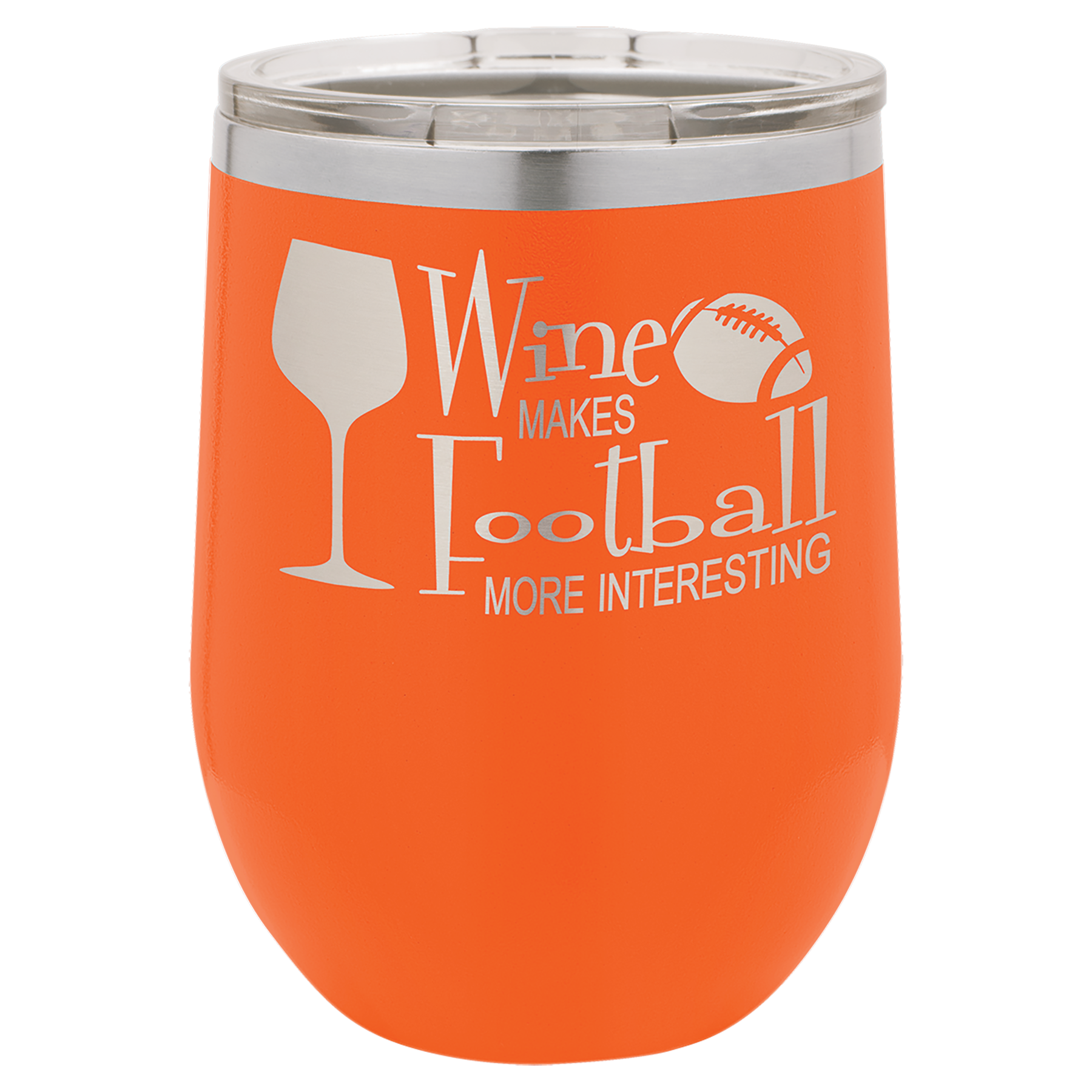 Custom Laser Engraved 12 oz Stemless Wine Glass by Polar Camel