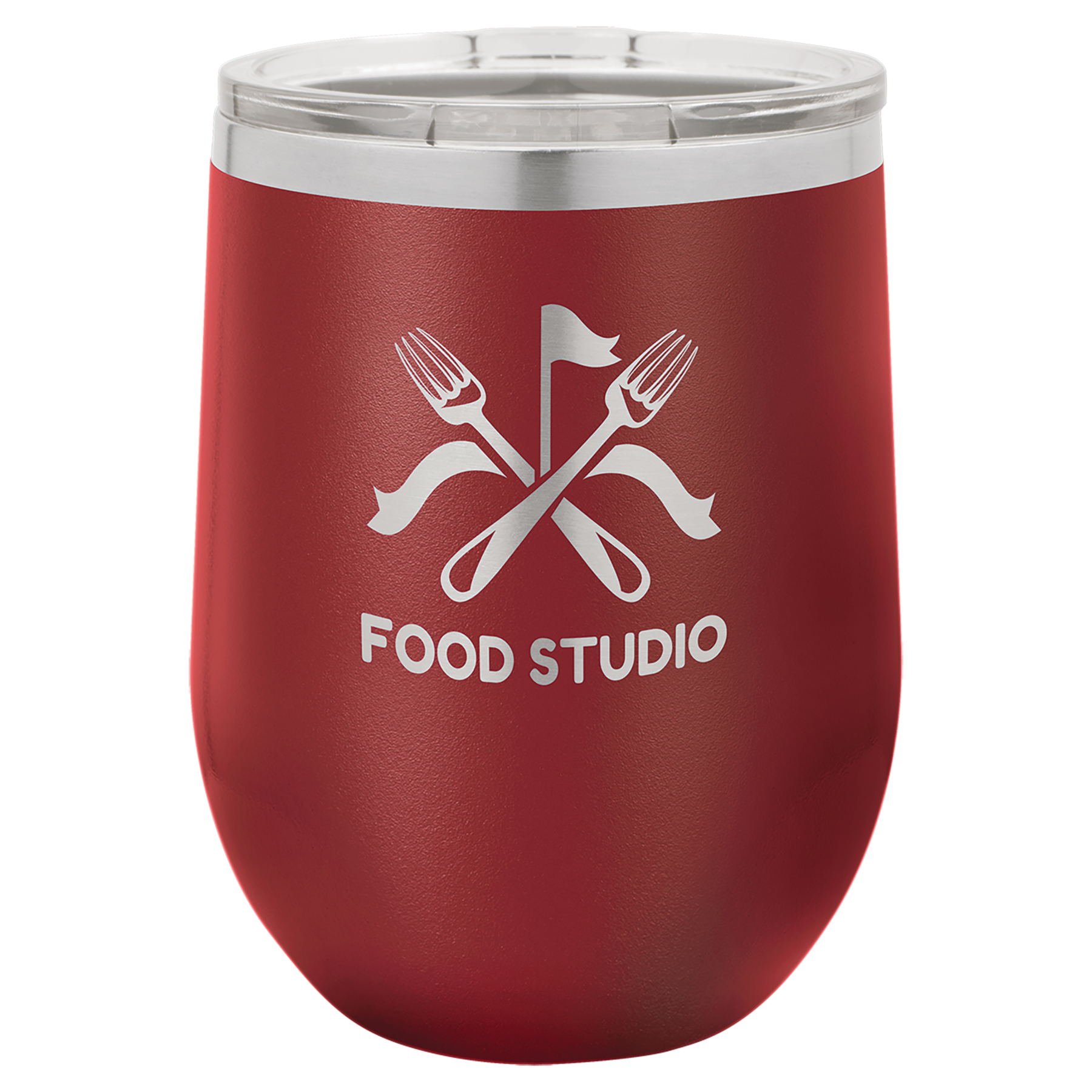 Custom Laser Engraved 12 oz Stemless Wine Glass by Polar Camel