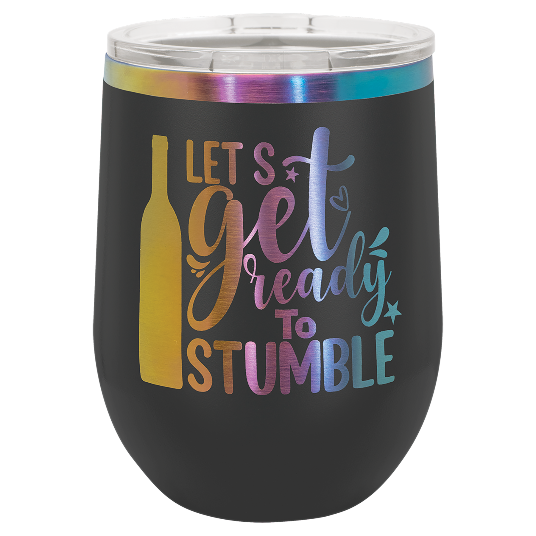 Polar Camel 12oz PRISM Stemless Wine Tumbler | Custom Laser Engraved