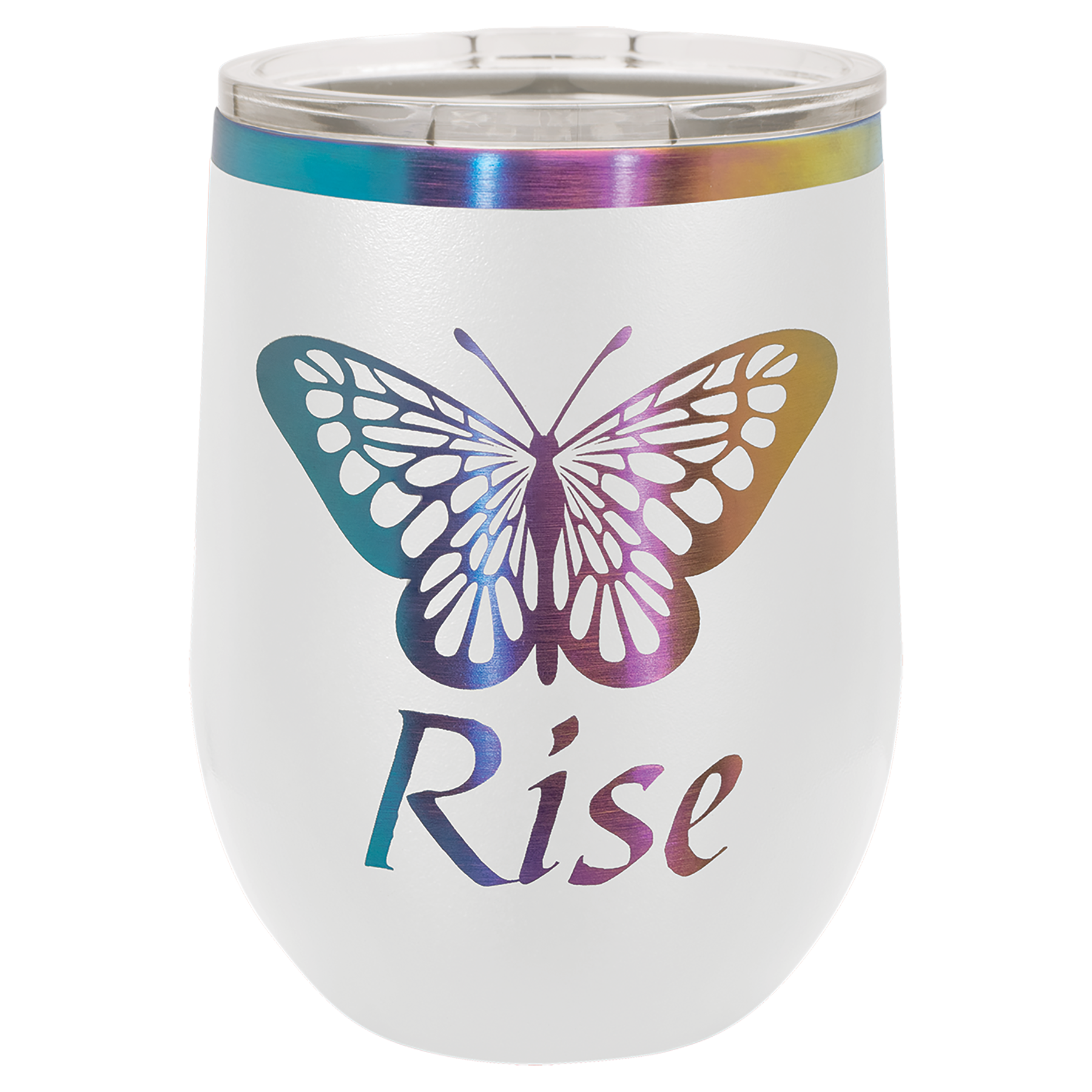 Polar Camel 12oz PRISM Stemless Wine Tumbler | Custom Laser Engraved