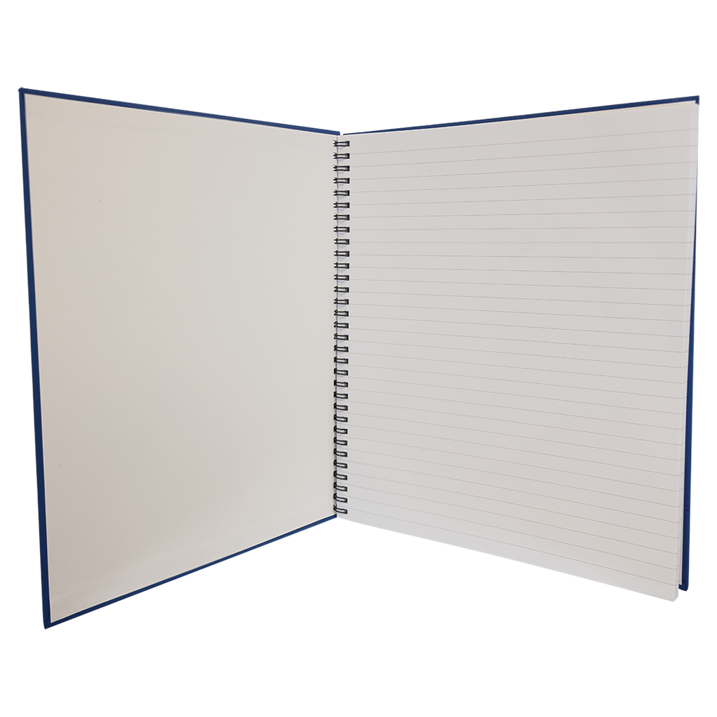 Custom Lazerburst 8.5" x 11" Spiral Notebook | Laser Engraved to Silver
