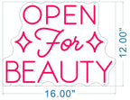 ✨"Open For Beauty" Neon Sign 📸 Ideal For: Salon Entrances & Display Windows The Branded Salon