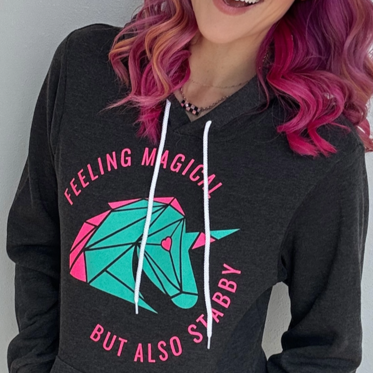 Feeling Stabby Adult Hoodies (Limited Edition)🦄🗡️