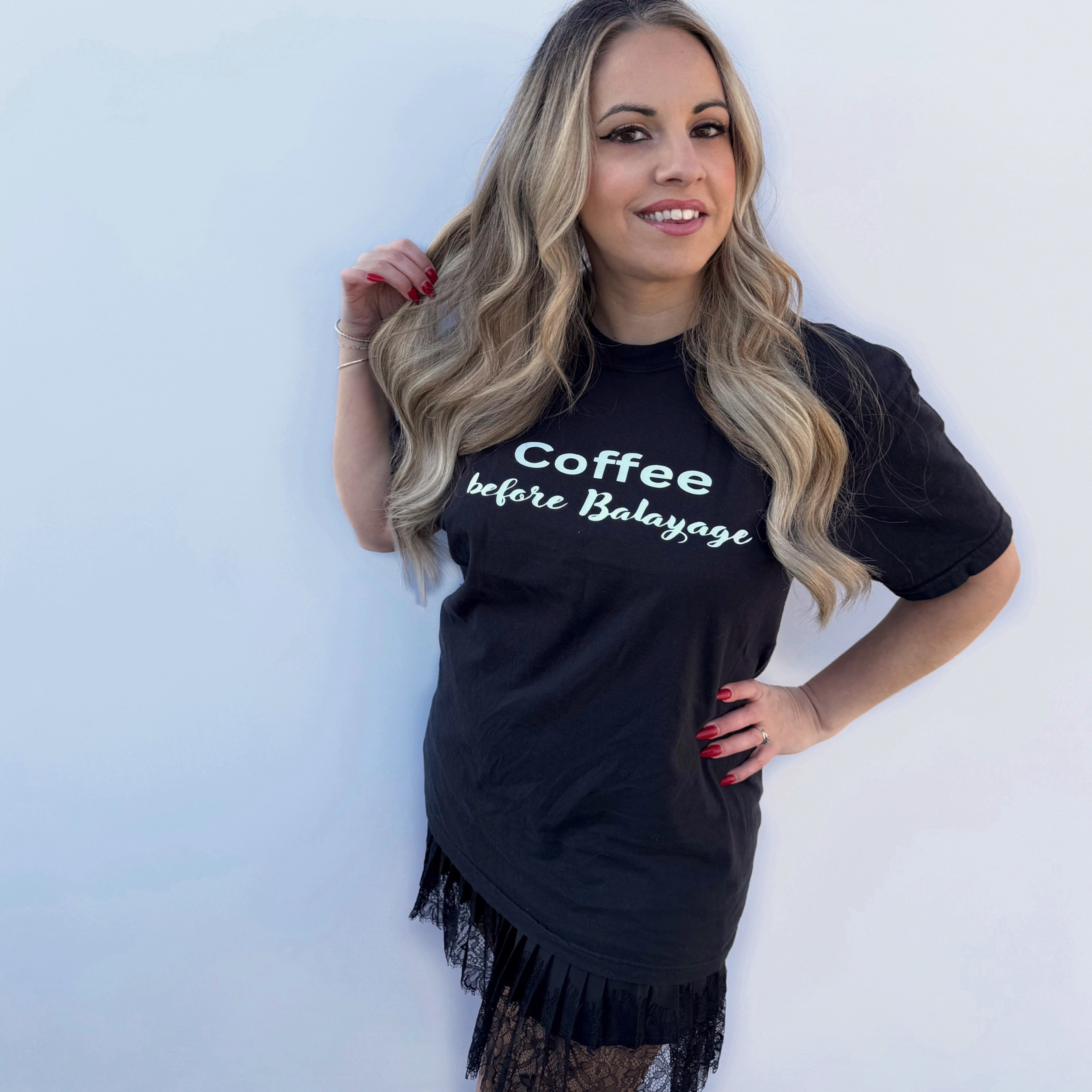 Coffee Before Balayage @sarahzstylz T-Shirt ☕⏰ - Preorder Product Ships week of Jan 27th