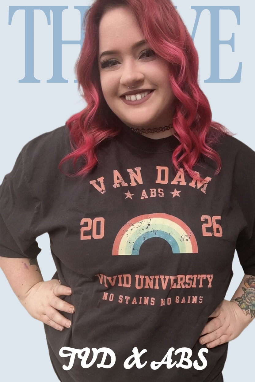 Van Dam Vivid University Tee No Stains No Gains – Class of 2026 by ABS