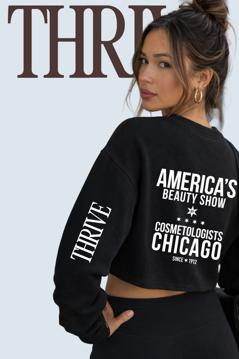 ABS Cosmetologists Chicago Thrive Editorial Edition Crop Crew Neck ★★★★