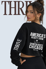 ABS Cosmetologists Chicago Thrive Editorial Edition Crop Crew Neck ★★★★