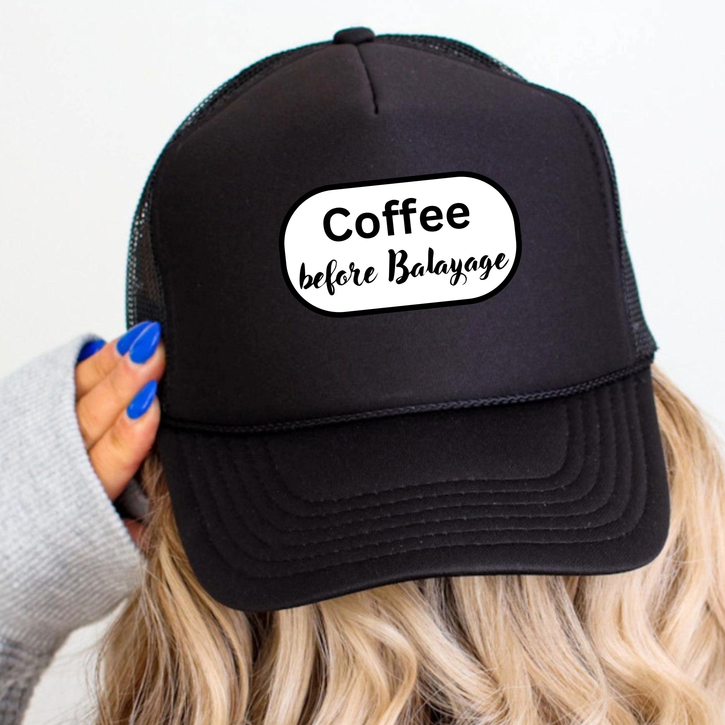 Coffee Before Balayage @sarahzstylz Foam Hat ☕⏰ - Preorder Product Ships week of Jan 27th