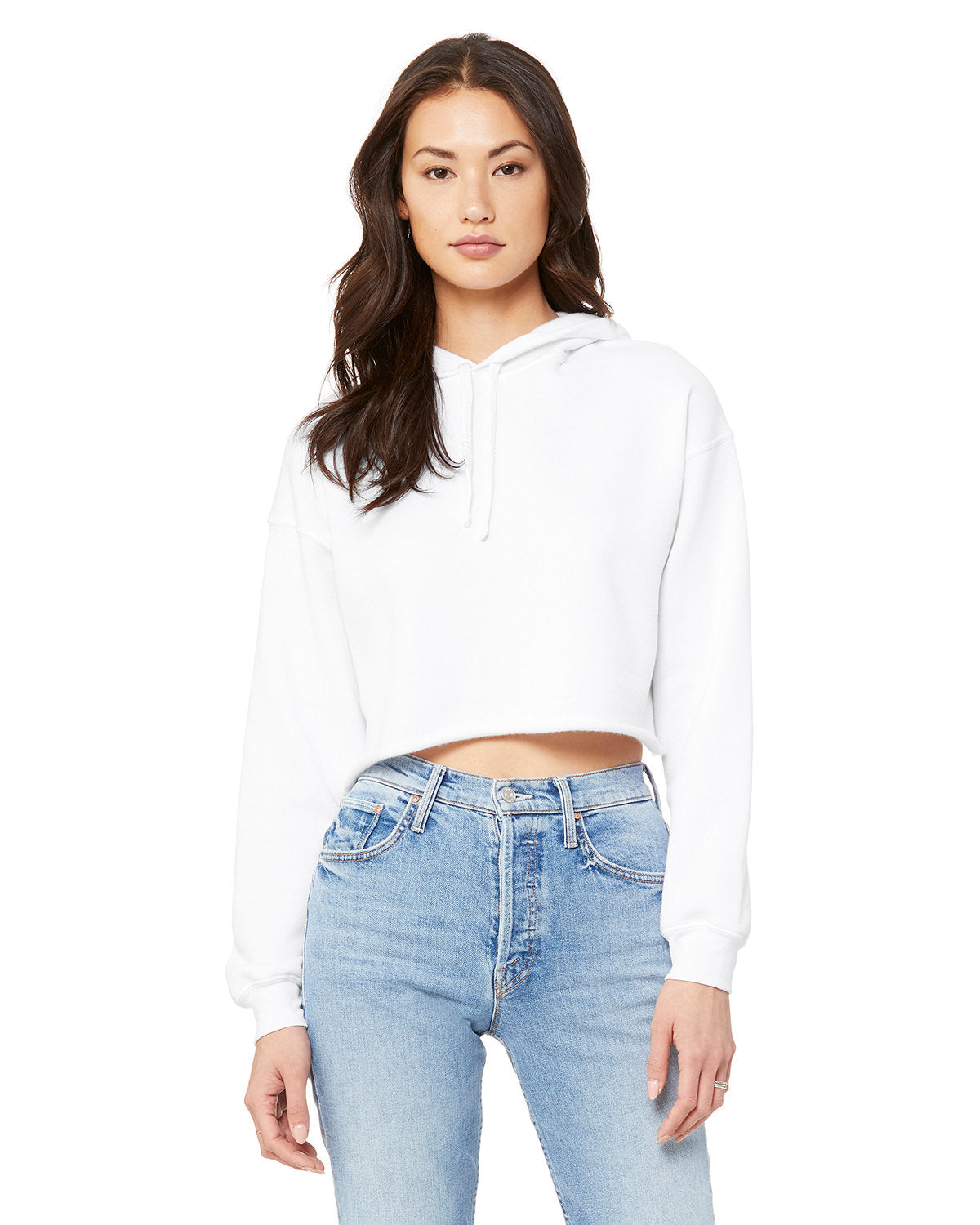🌸BELLA + CANVAS Ladies' Crop Fleece Hoodie The Branded Salon
