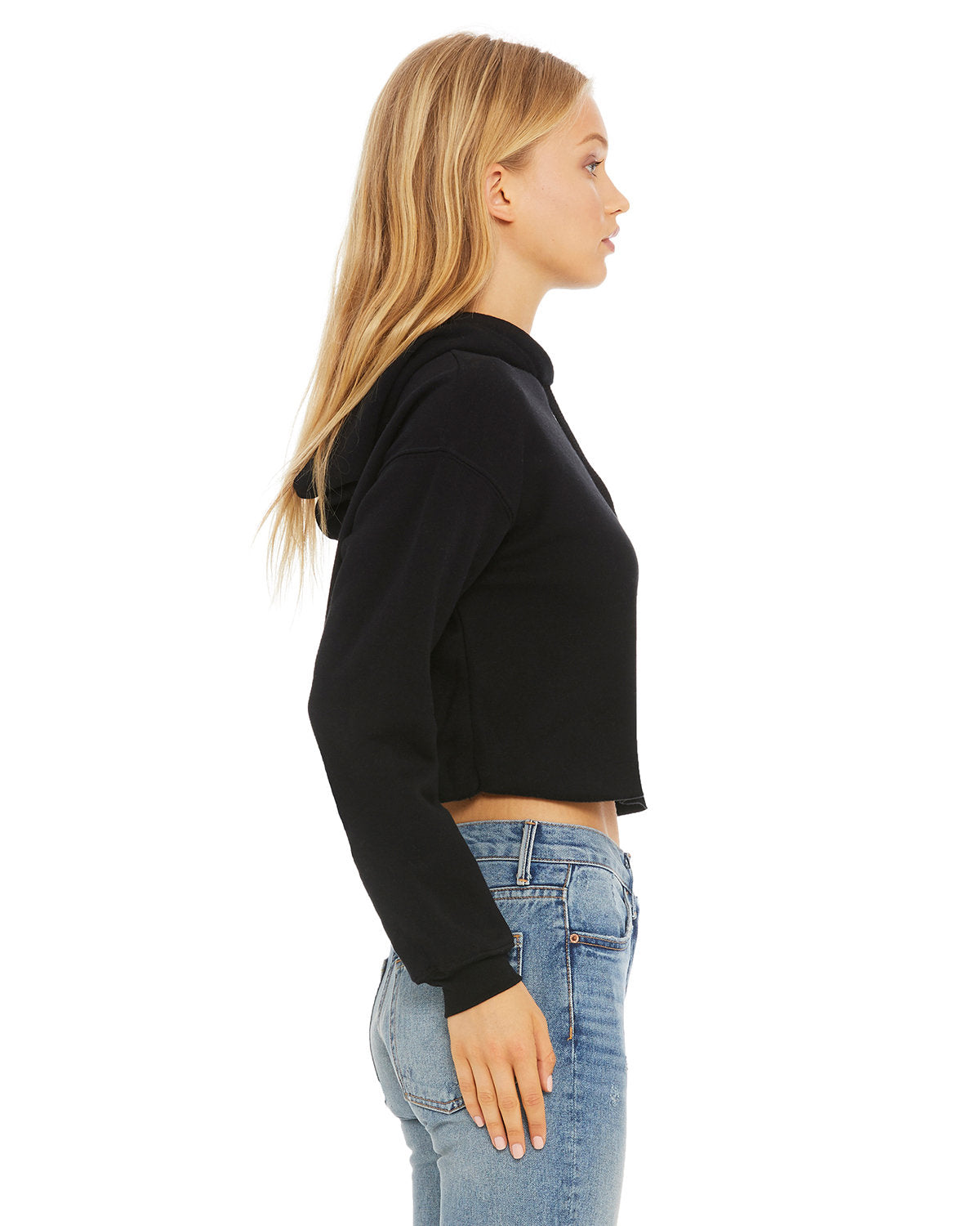 🌸BELLA + CANVAS Ladies' Crop Fleece Hoodie The Branded Salon