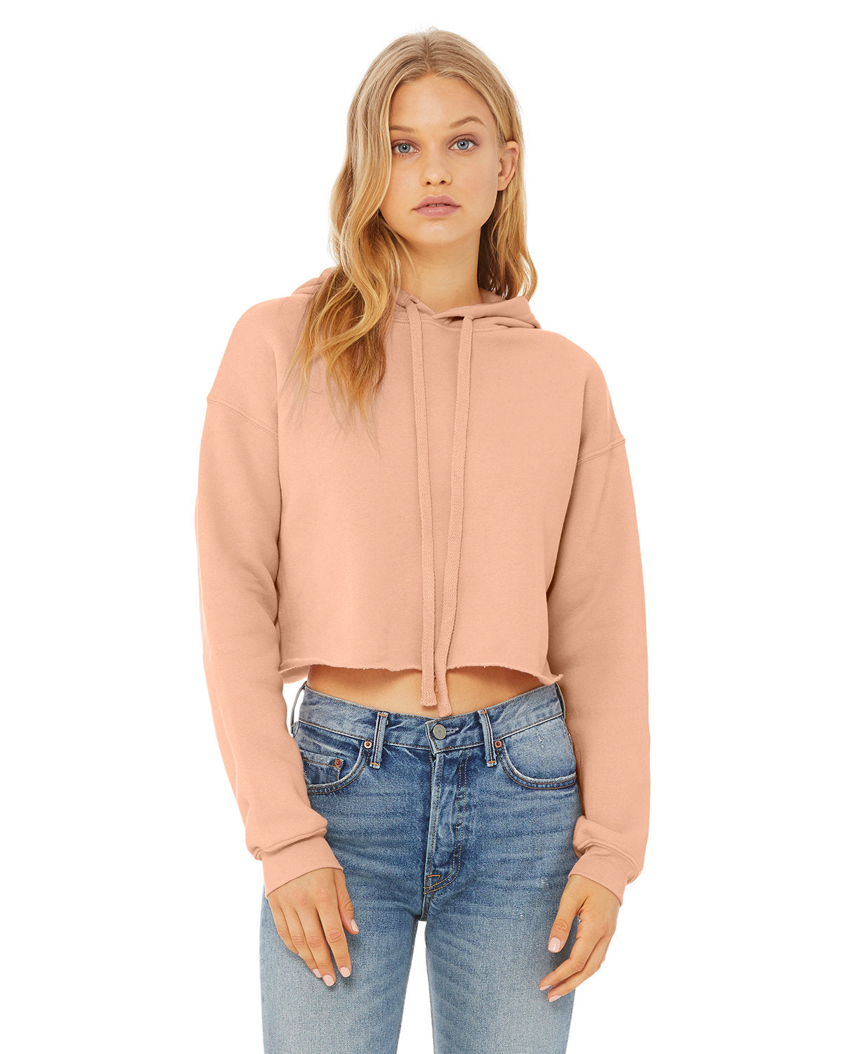 🌸BELLA + CANVAS Ladies' Crop Fleece Hoodie The Branded Salon