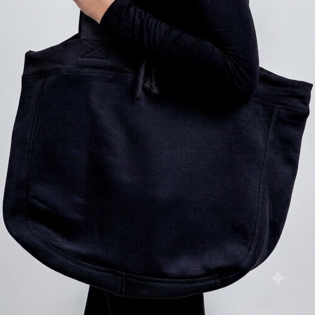 Cozy Sweatshirt Material Extra Roomie Tote Bag | Washable, Stretchy & Can be Personalizable