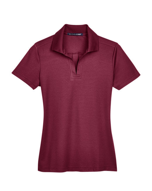 👑Devon & Jones CrownLux Performance® Ladies' Plaited Polo