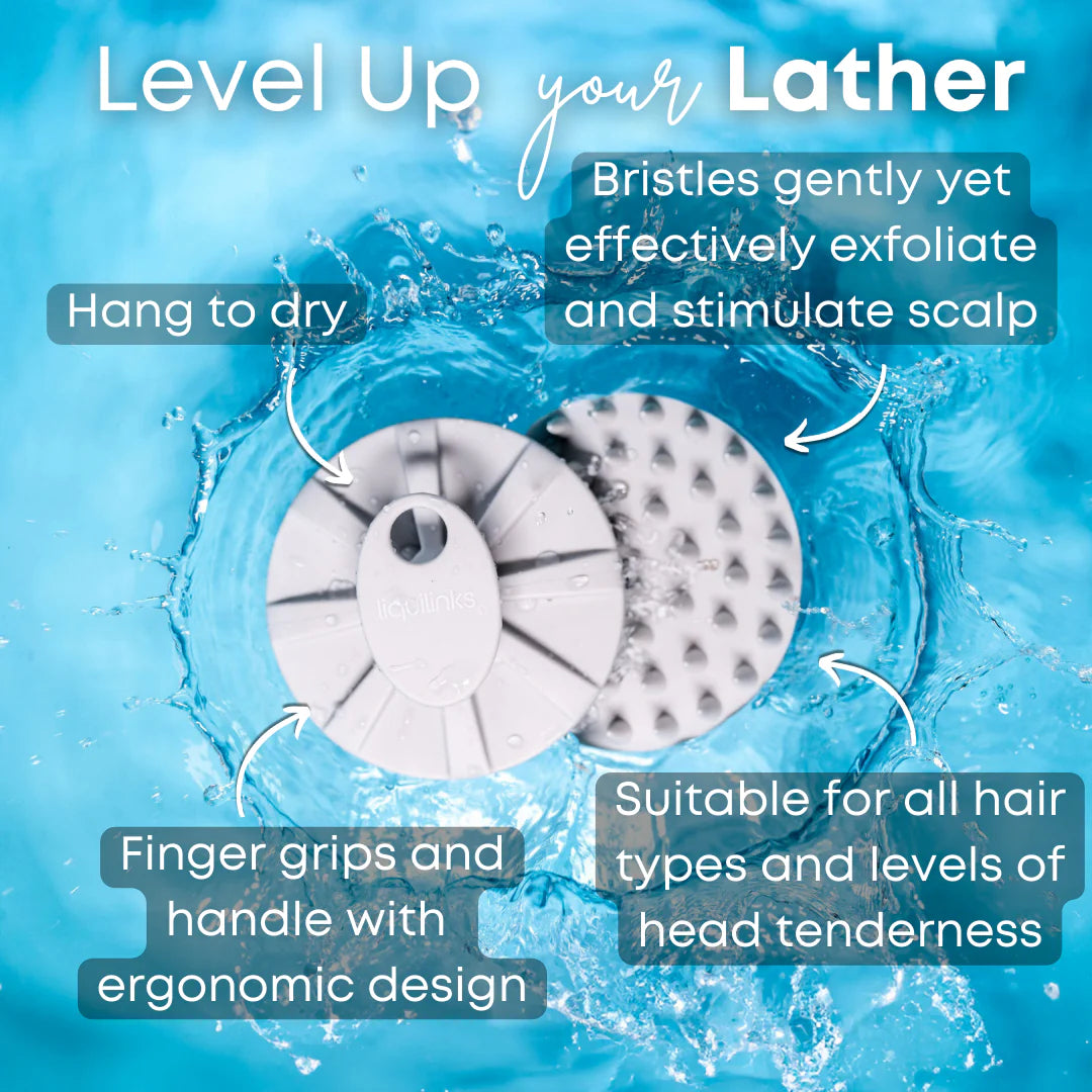 Liquilinks® Silicone Scalp Exfoliator | Deep Cleansing & Massage Brush (Kendra)