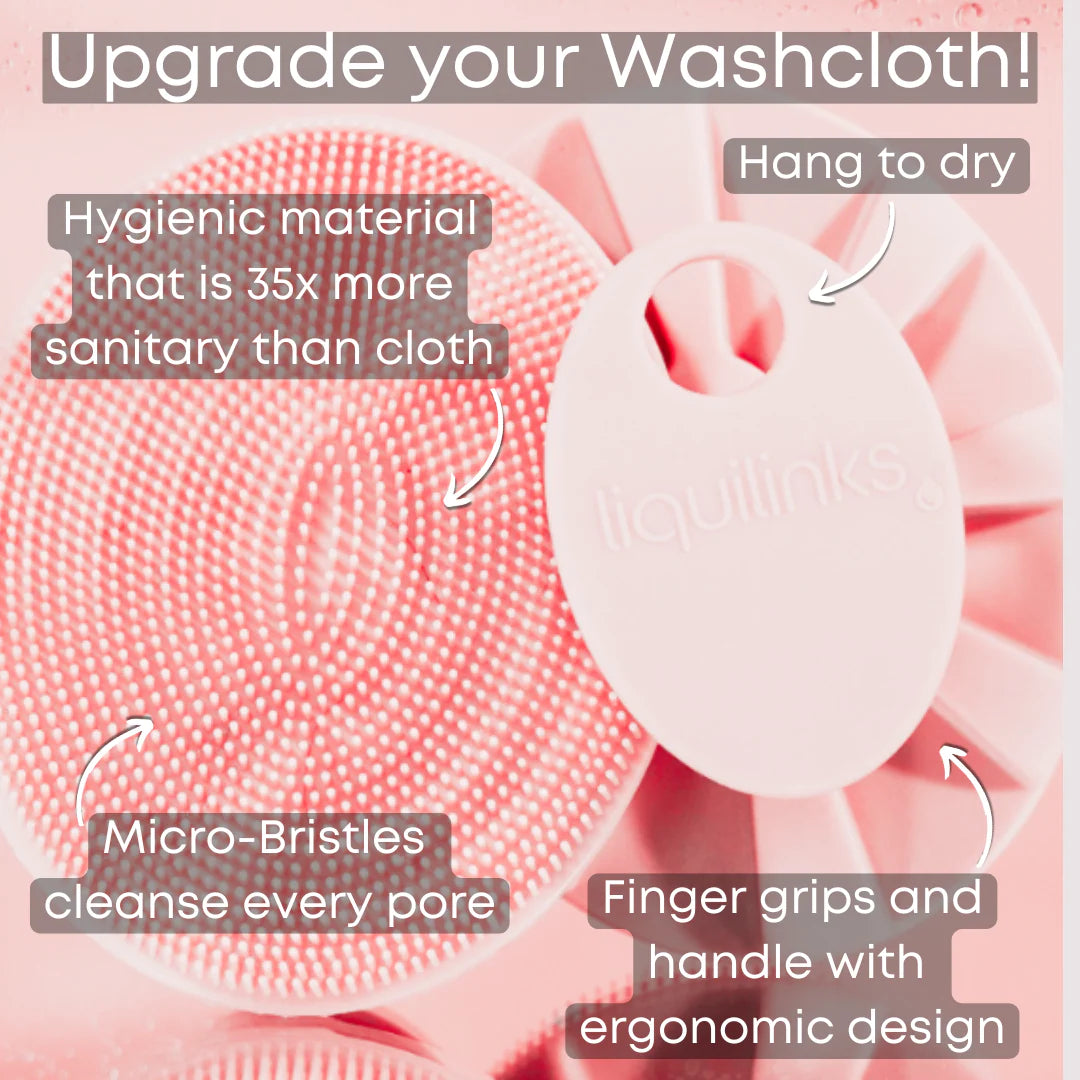 Liquilinks® Silicone Face Buffer | Gentle Exfoliating Facial Cleansing Brush (Kendra)