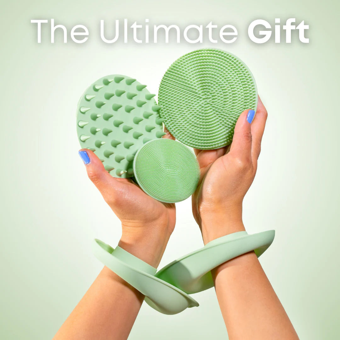 Liquilinks® 4-Piece Silicone Beauty Bundle | Face, Body & Scalp Care Set (Kendra)