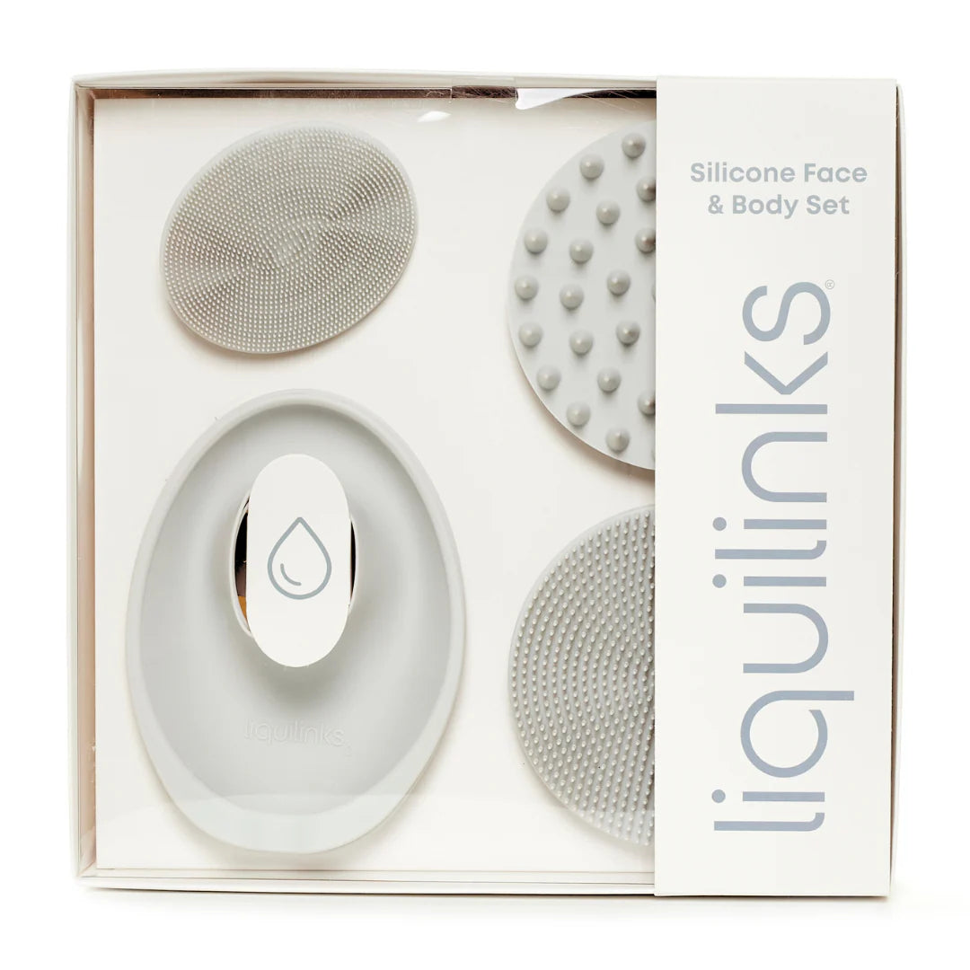 Liquilinks® 4-Piece Silicone Beauty Bundle | Face, Body & Scalp Care Set (Kendra)