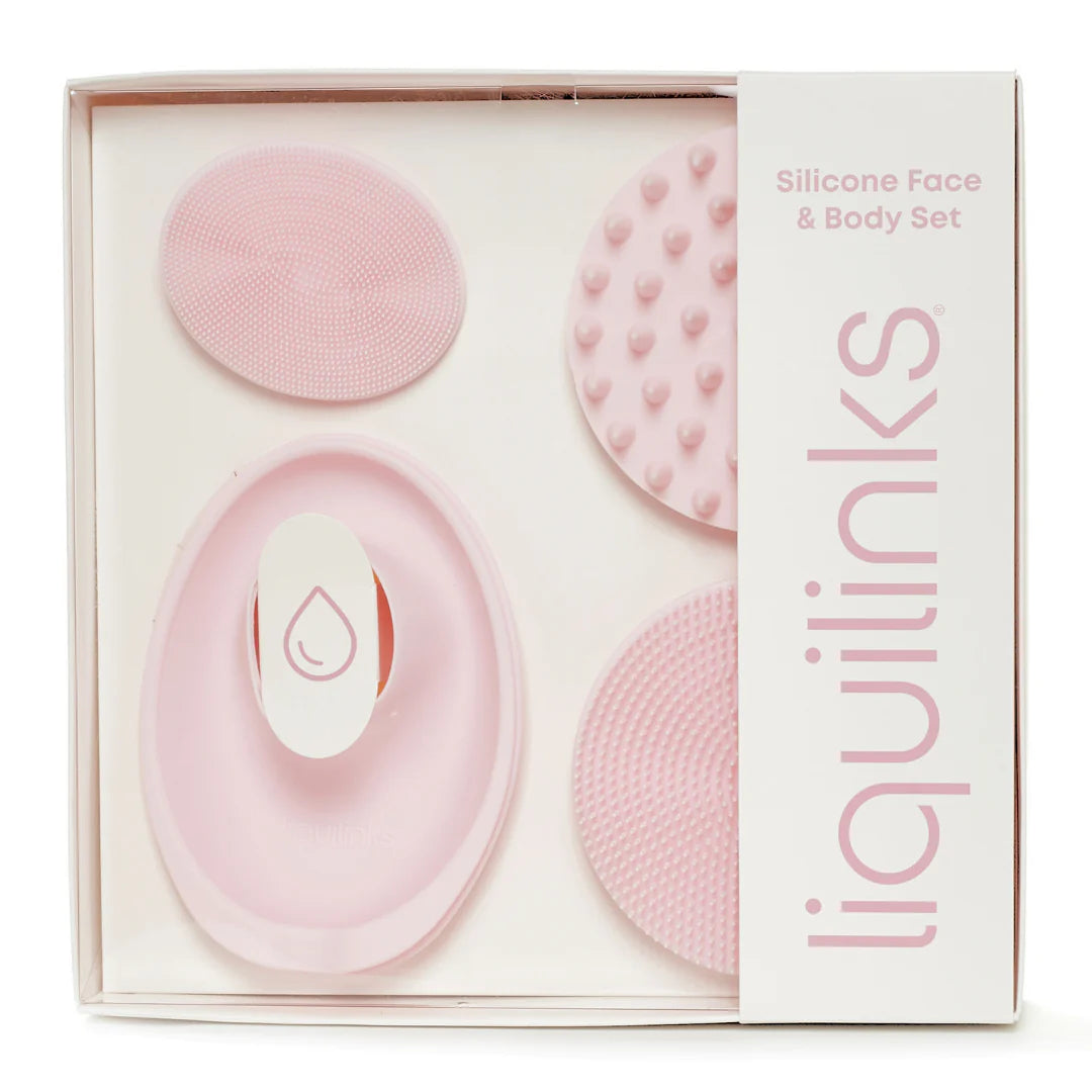 Liquilinks® 4-Piece Silicone Beauty Bundle | Face, Body & Scalp Care Set (Kendra)