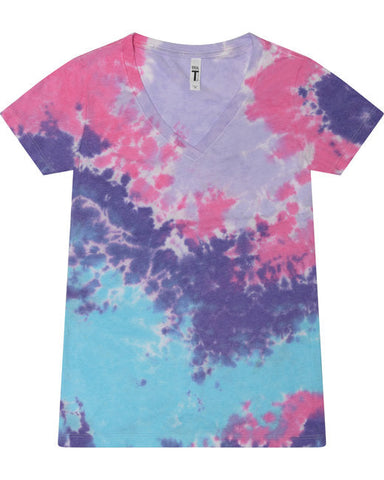 🍭Tie-Dye Ladies' V-Neck T-Shirt