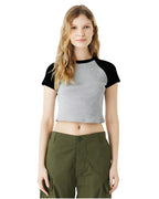 🌸BELLA + CANVAS Ladies' Micro Ribbed Raglan Baby Tee Effortless Branding