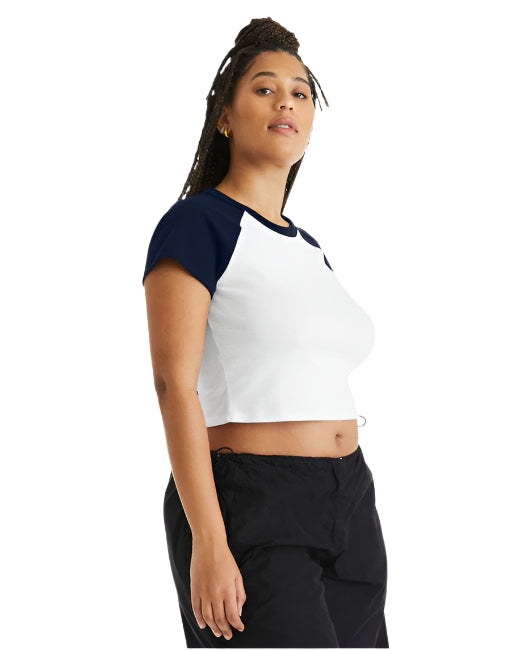 🌸BELLA + CANVAS Ladies' Micro Ribbed Raglan Baby Tee Effortless Branding