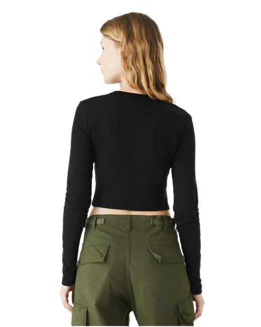 🌸BELLA + CANVAS Ladies' Micro Ribbed Long Sleeve Baby Tee Effortless Branding